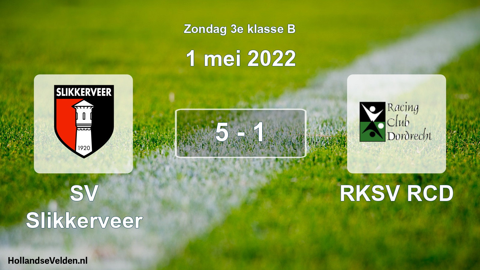 Total number of matches played: SV Slikkerveer - RKSV RCD 5 - 1 (1 May 2022)