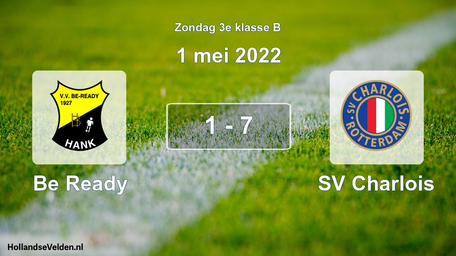 Total number of matches played: Be Ready - SV Charlois 1 - 7 (1 May 2022)