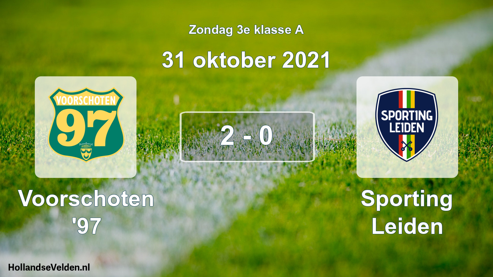 Total number of matches played: Voorschoten '97 - Sporting Leiden 2 - 0 (31 October 2021)