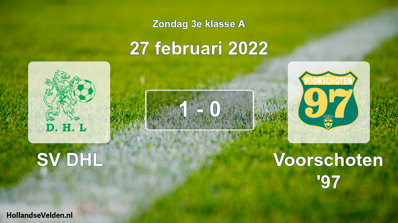 Total number of matches played: SV DHL - Voorschoten '97 1 - 0 (27 February 2022)