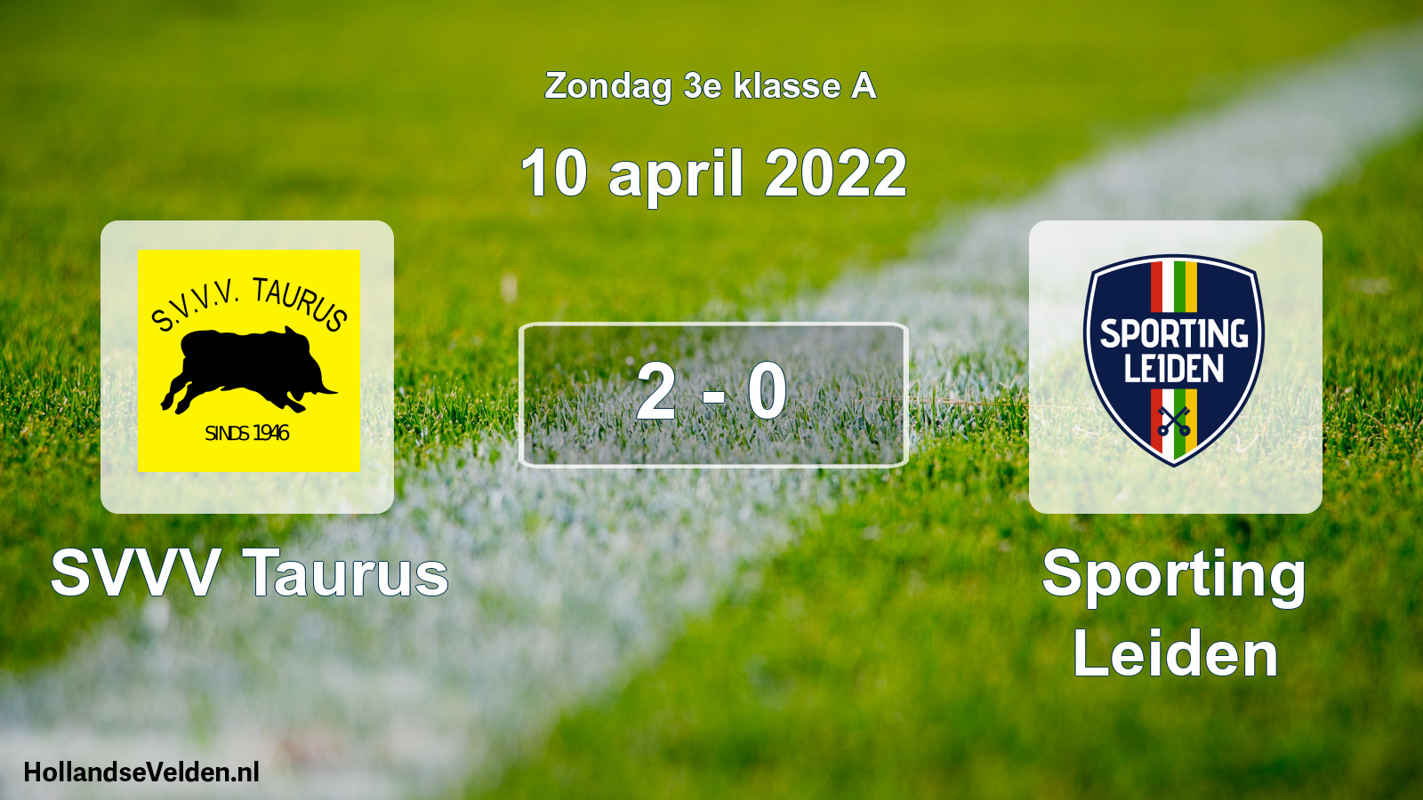 Total number of matches played: SVVV Taurus - Sporting Leiden 2 - 0 (10 April 2022)