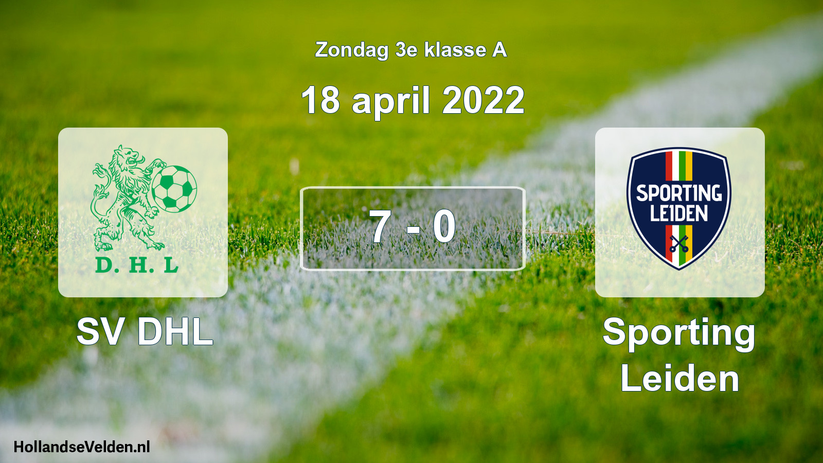 Total number of matches played: SV DHL - Sporting Leiden 7 - 0 (18 April 2022)