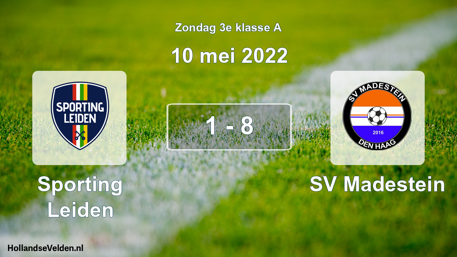 Total number of matches played: Sporting Leiden - SV Madestein 1 - 8 (10 May 2022)