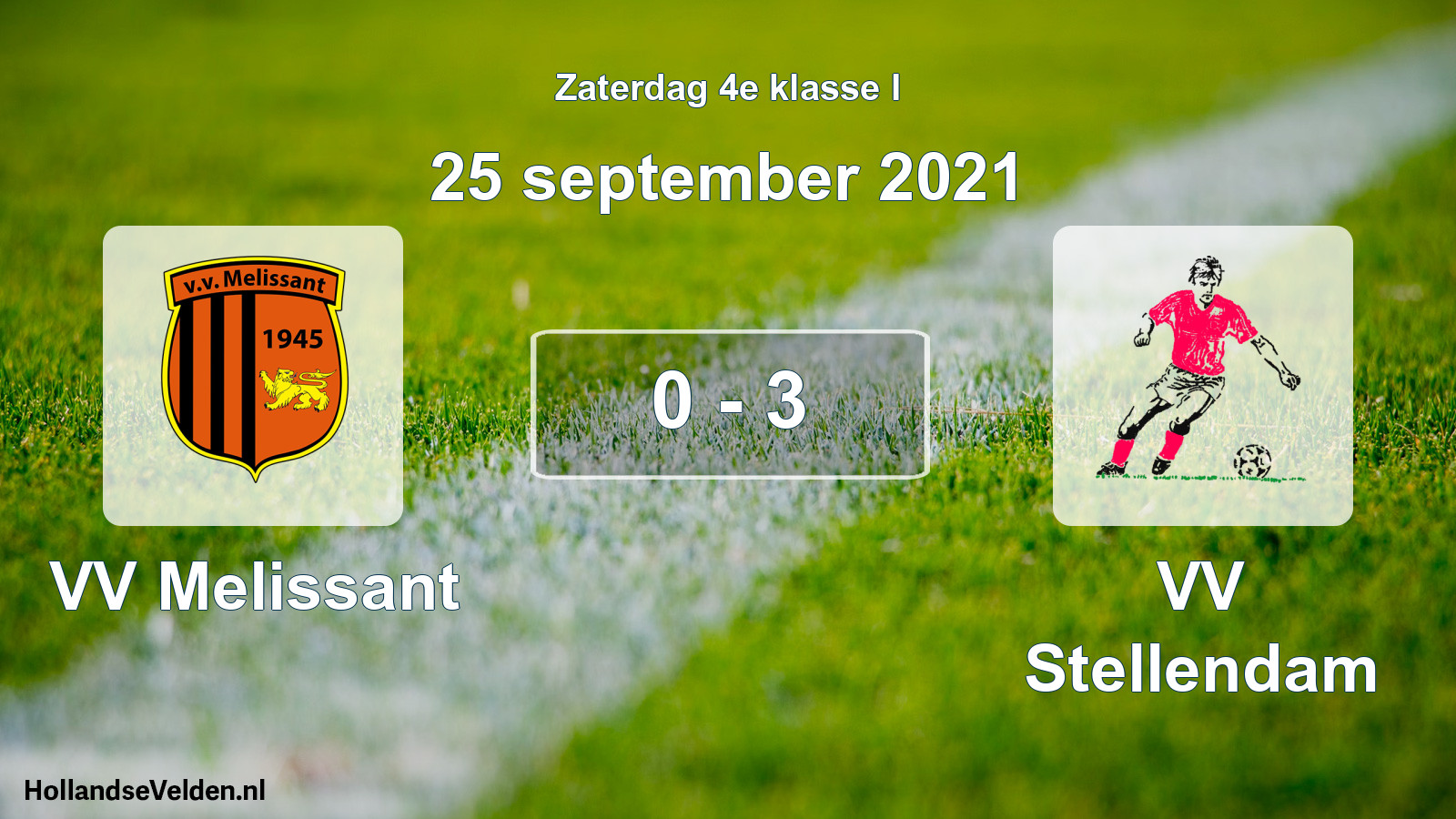 Total number of matches played: VV Melissant - VV Stellendam 0 - 3 (25 September 2021)