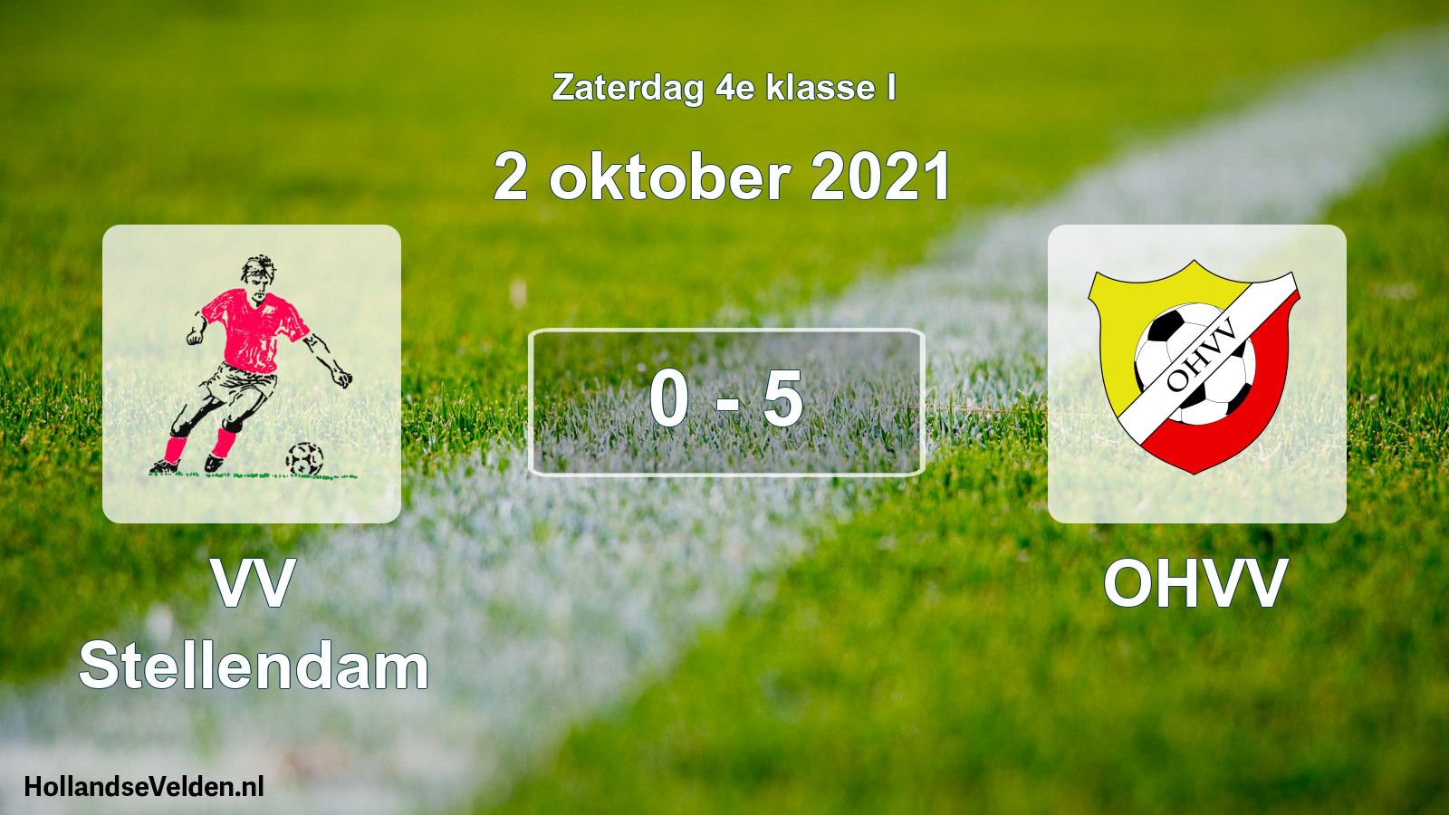 Total number of matches played: VV Stellendam - OHVV 0 - 5 (2 October 2021)