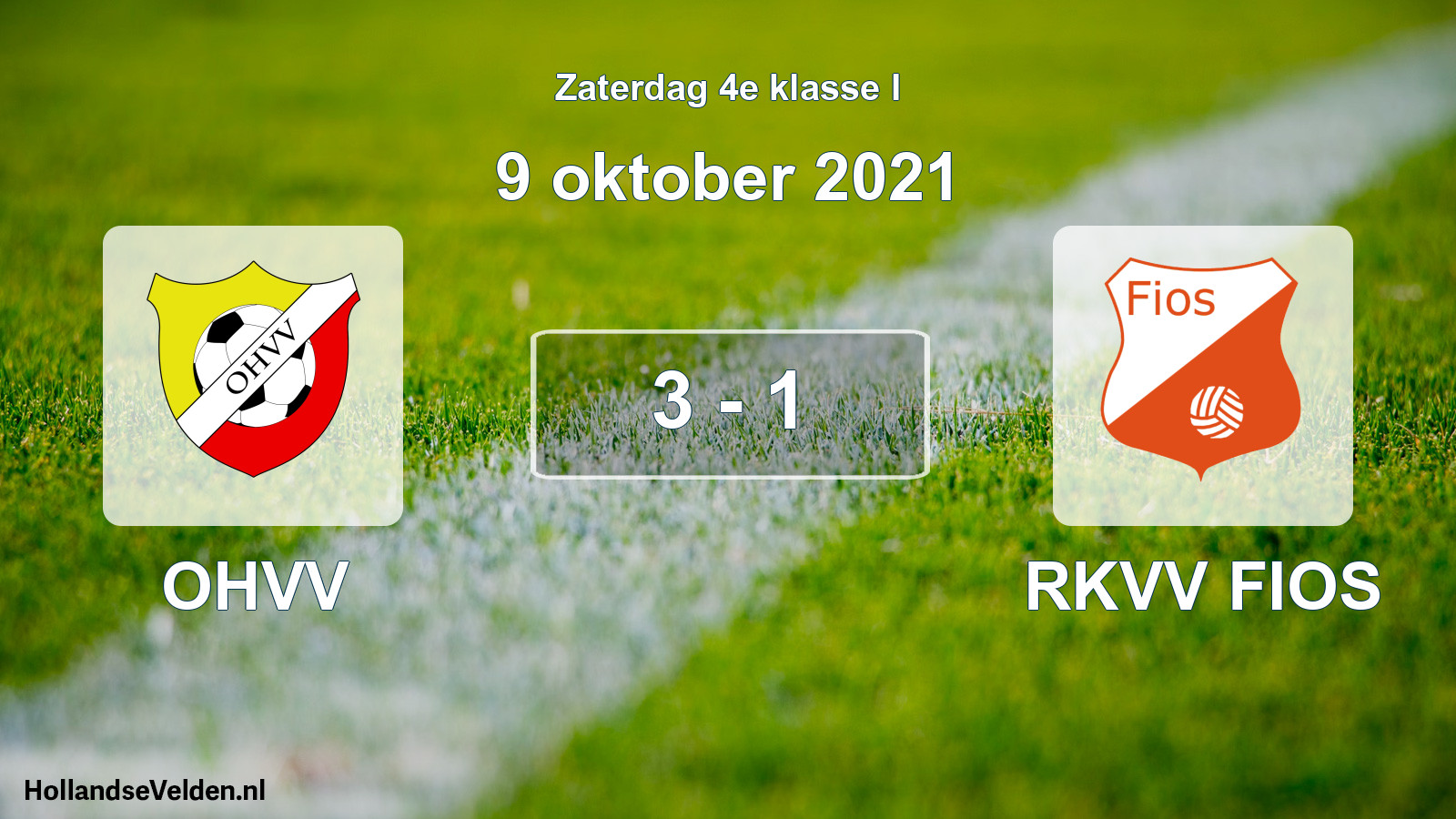 Total number of matches played: OHVV - RKVV FIOS 3 - 1 (9 October 2021)