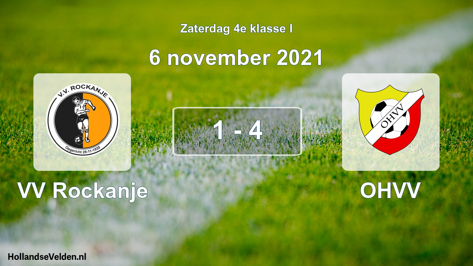 Total number of matches played: VV Rockanje - OHVV 1 - 4 (6 November 2021)