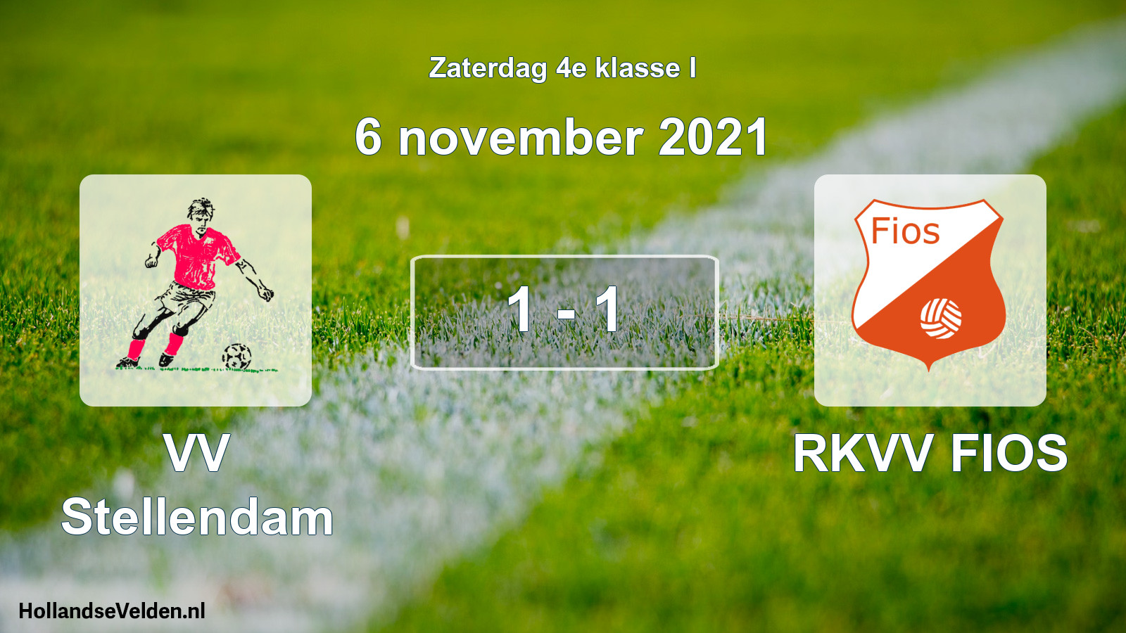 Total number of matches played: VV Stellendam - RKVV FIOS 1 - 1 (6 November 2021)