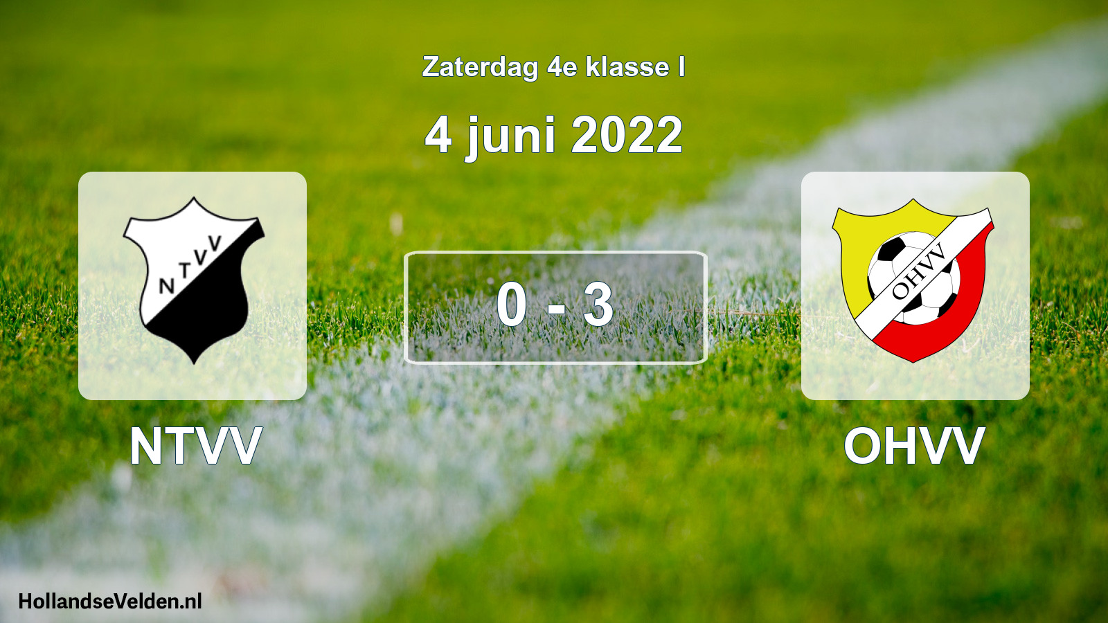 Total number of matches played: NTVV - OHVV 0 - 3 (4 June 2022)