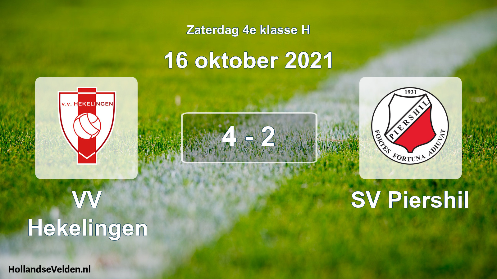 Total number of matches played: VV Hekelingen - SV Piershil 4 - 2 (16 October 2021)