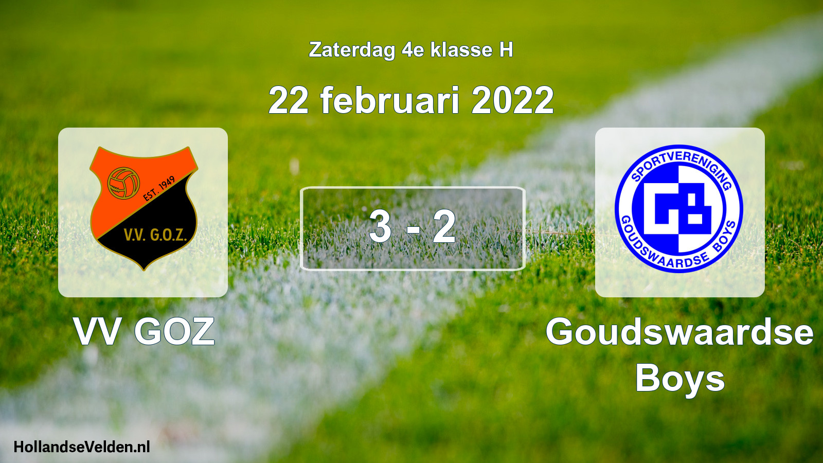 Total number of matches played: VV GOZ - Goudswaardse Boys 3 - 2 (22 February 2022)