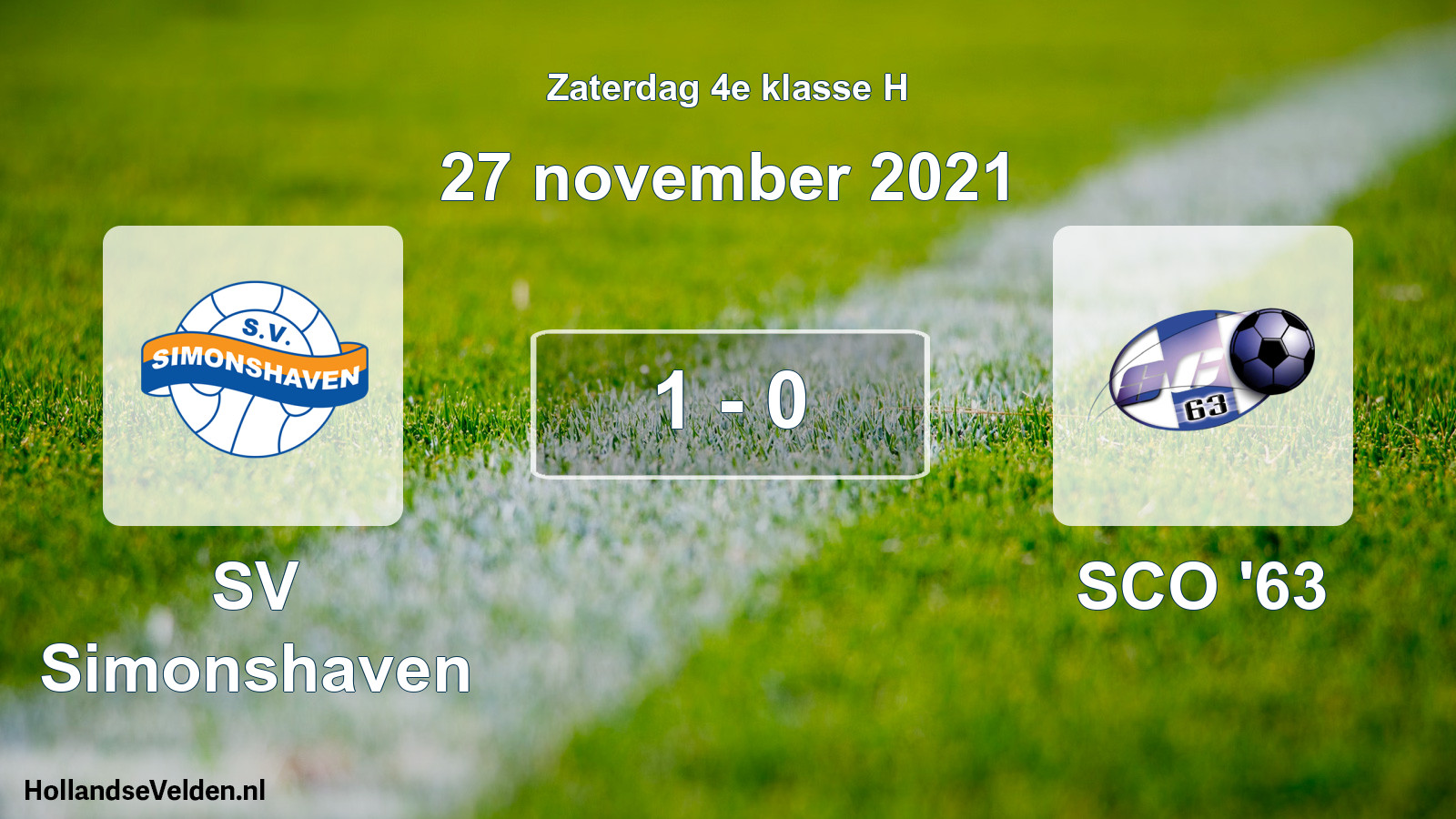 Total number of matches played: SV Simonshaven - SCO '63 1 - 0 (27 November 2021)