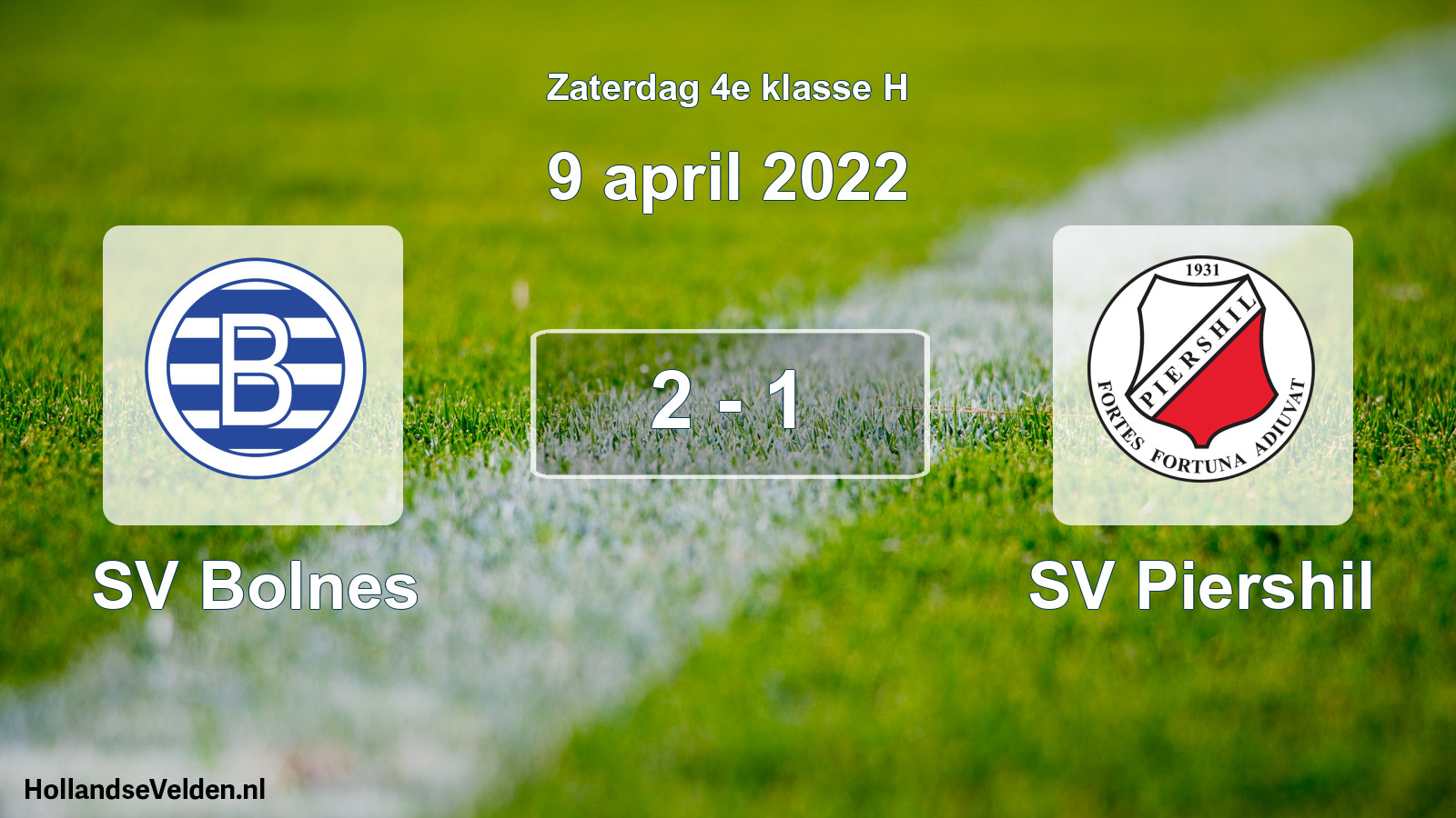 Total number of matches played: SV Bolnes - SV Piershil 2 - 1 (9 April 2022)