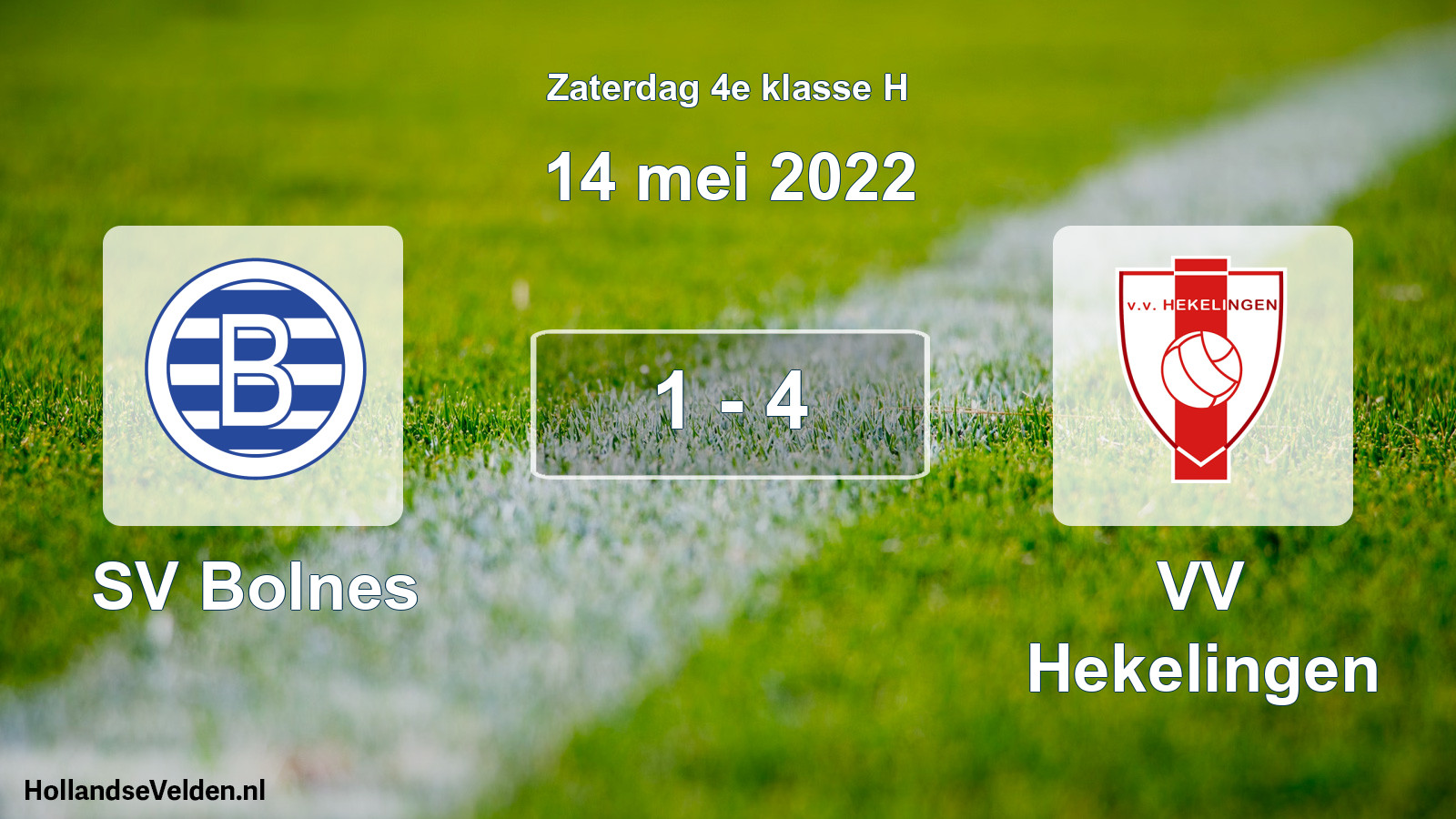 Total number of matches played: SV Bolnes - VV Hekelingen 1 - 4 (14 May 2022)