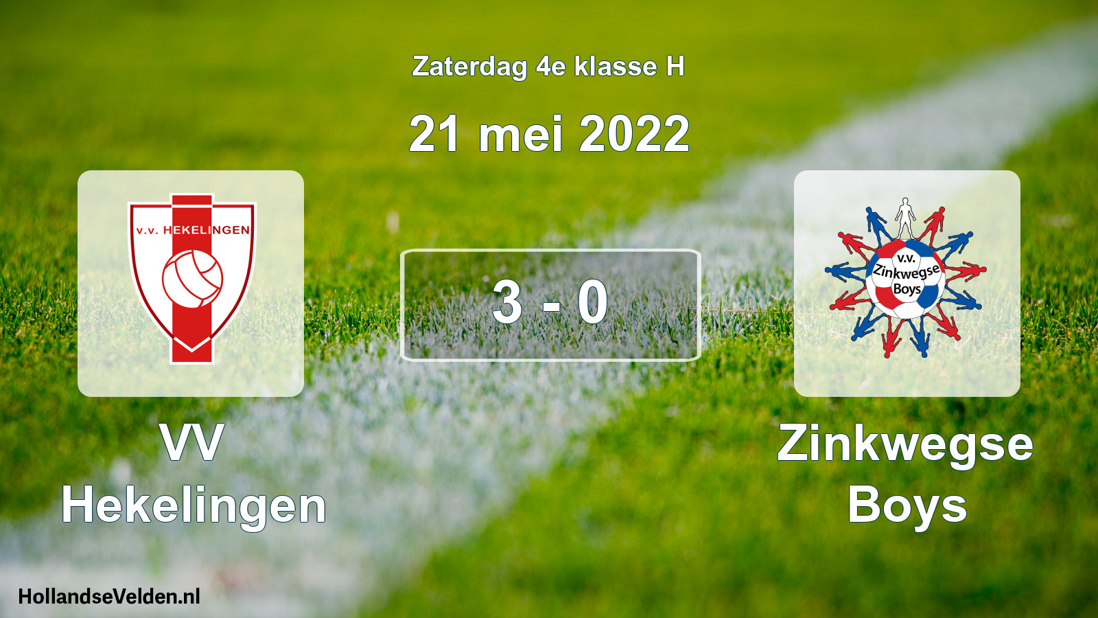 Total number of matches played: VV Hekelingen - Zinkwegse Boys 3 - 0 (21 May 2022)
