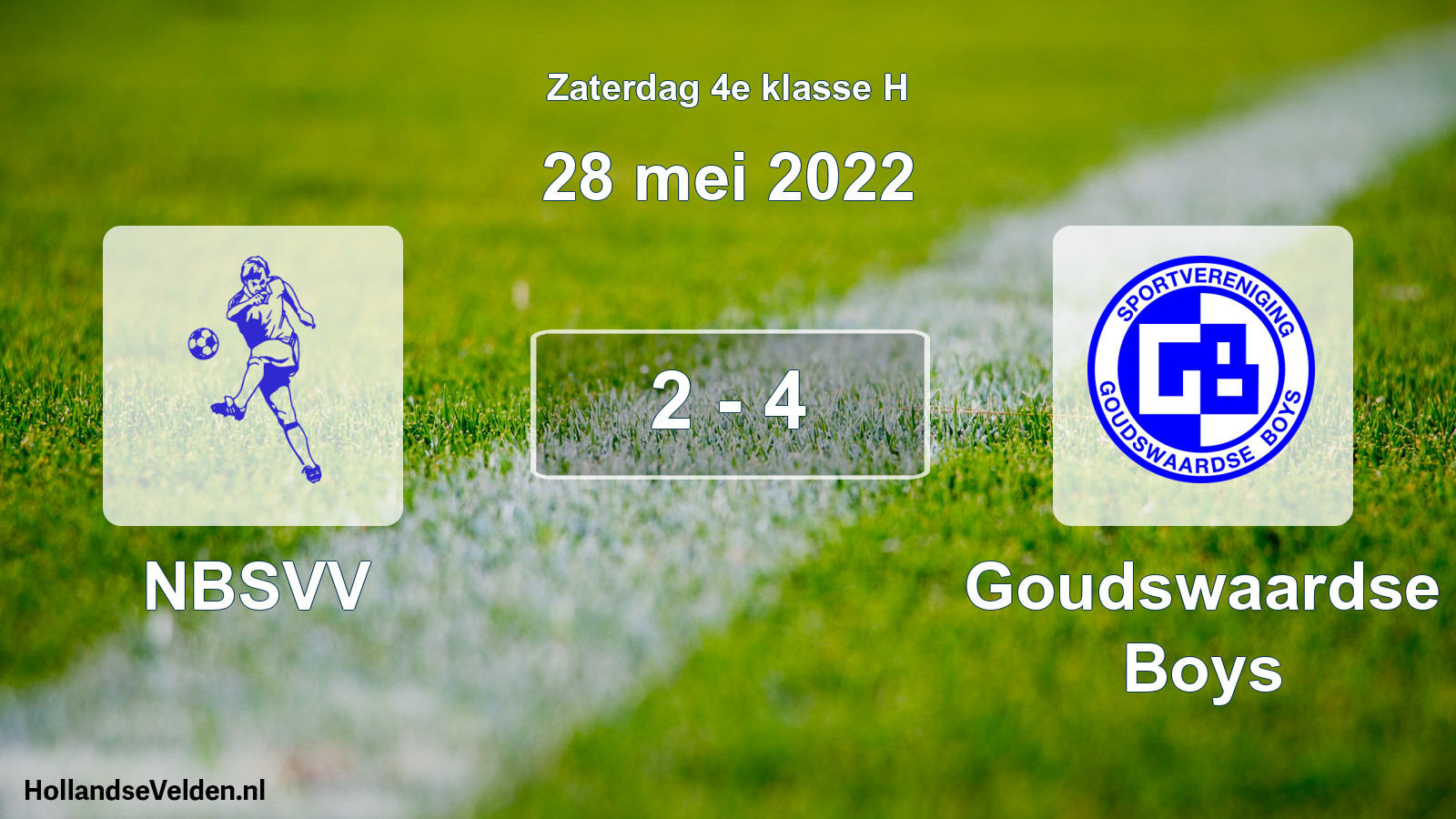 Total number of matches played: NBSVV - Goudswaardse Boys 2 - 4 (28 May 2022)