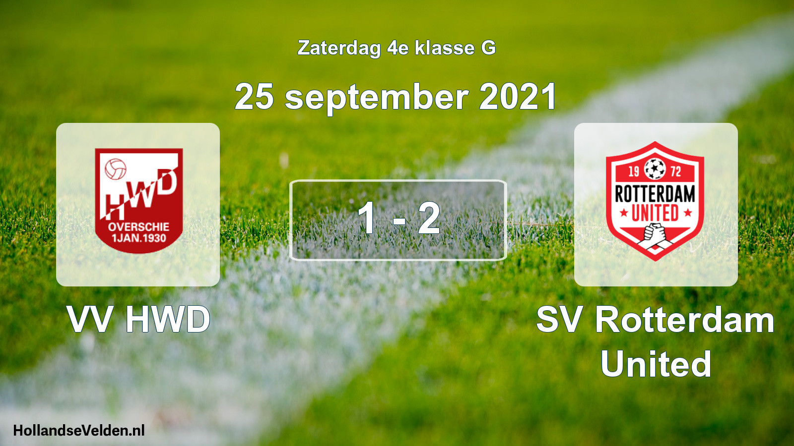 Total number of matches played: VV HWD - SV Rotterdam United 1 - 2 (25 September 2021)