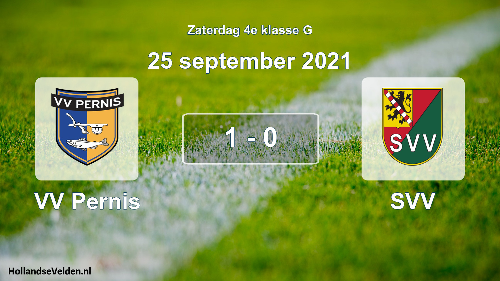 Total number of matches played: VV Pernis - SVV 1 - 0 (25 September 2021)