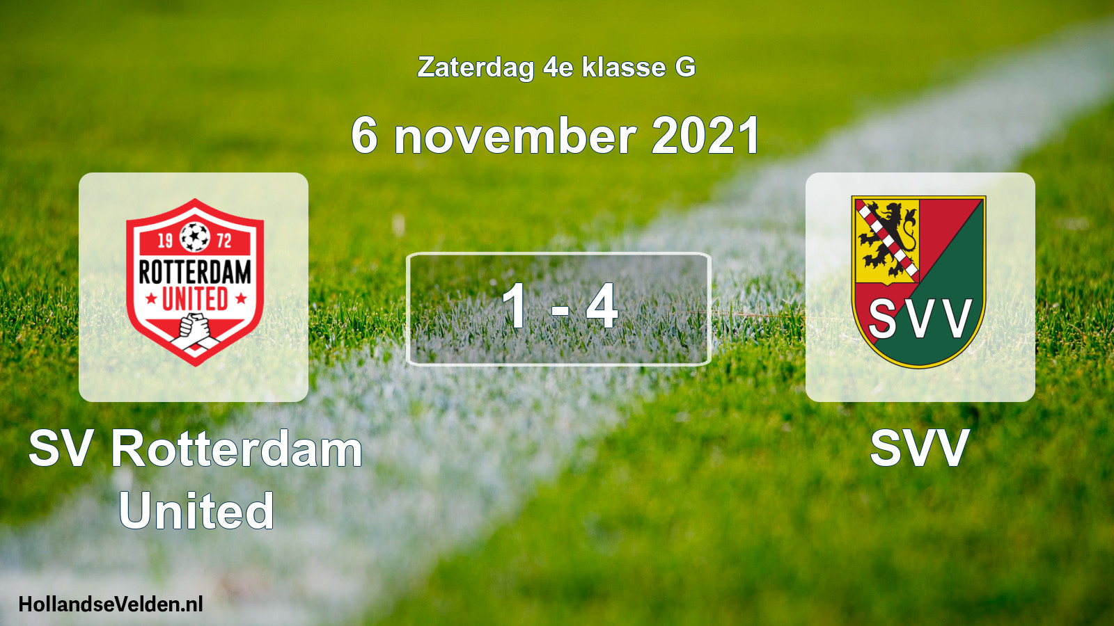 Total number of matches played: SV Rotterdam United - SVV 1 - 4 (6 November 2021)