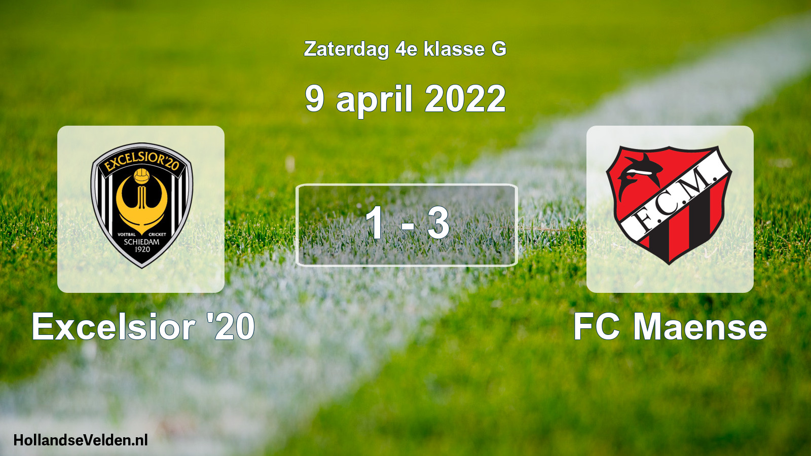 Total number of matches played: Excelsior '20 - FC Maense 1 - 3 (9 April 2022)