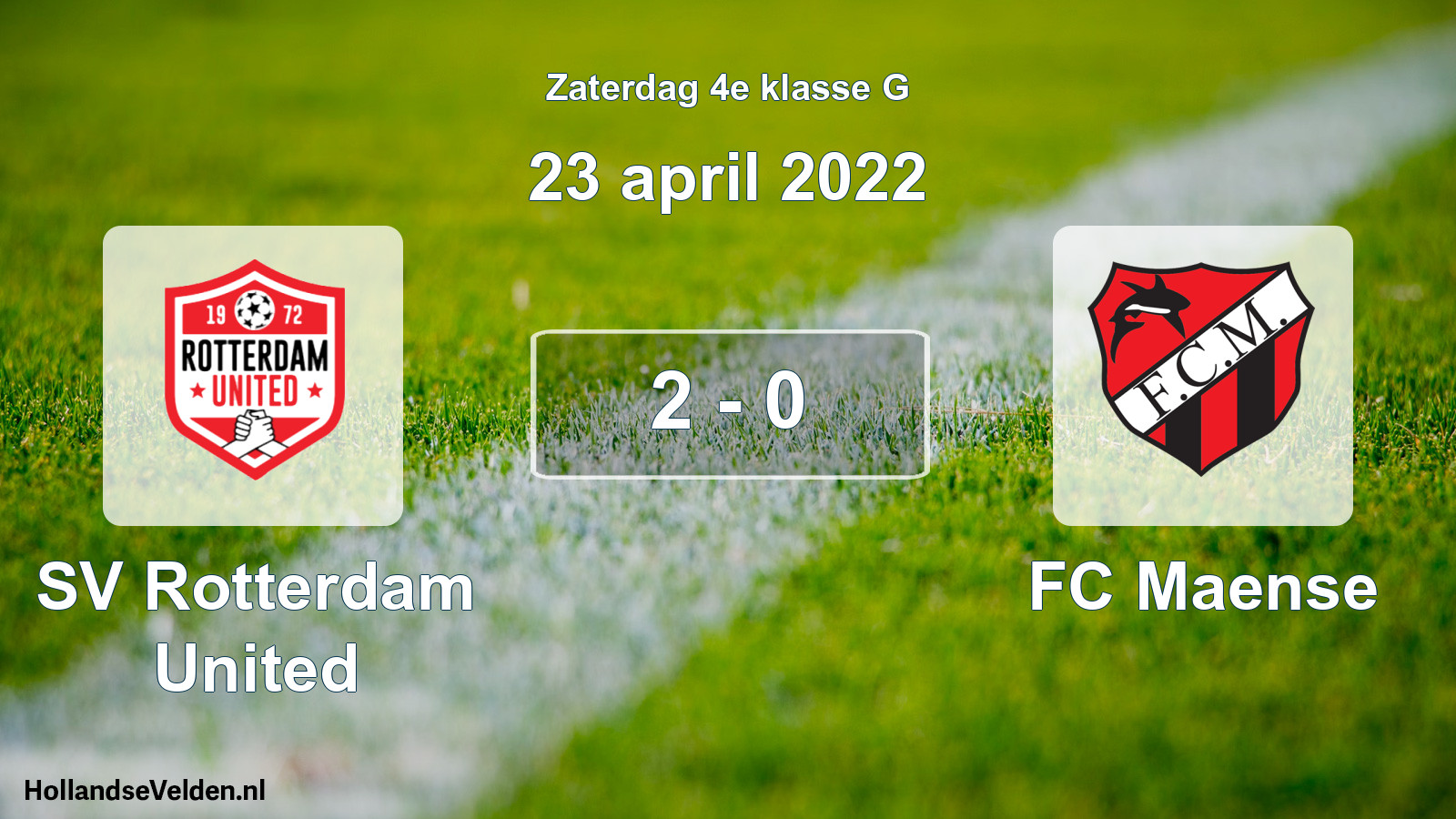 Total number of matches played: SV Rotterdam United - FC Maense 2 - 0 (23 April 2022)