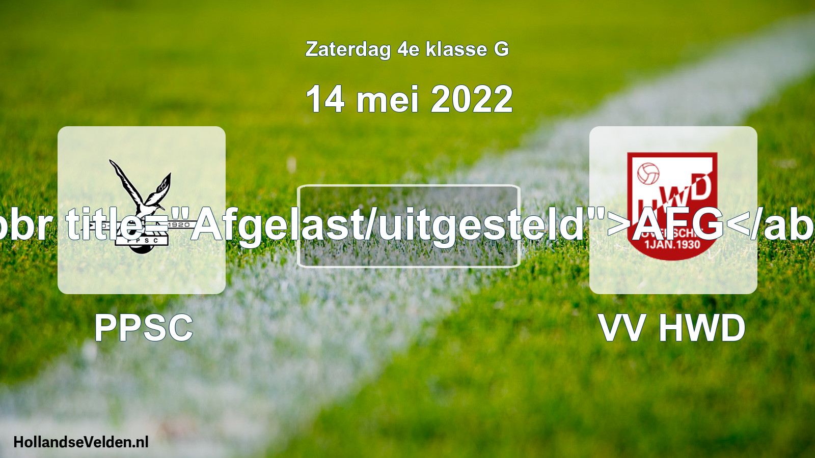 Scheduled Match: PPSC - VV HWD (14 May 2022)