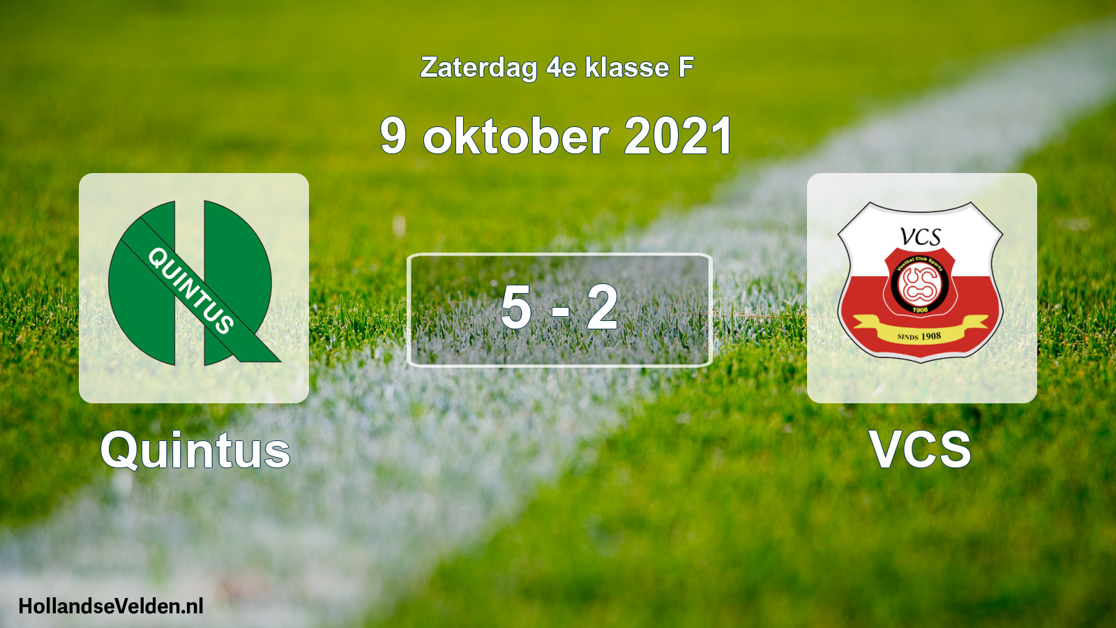Total number of matches played: Quintus - VCS 5 - 2 (9 October 2021)