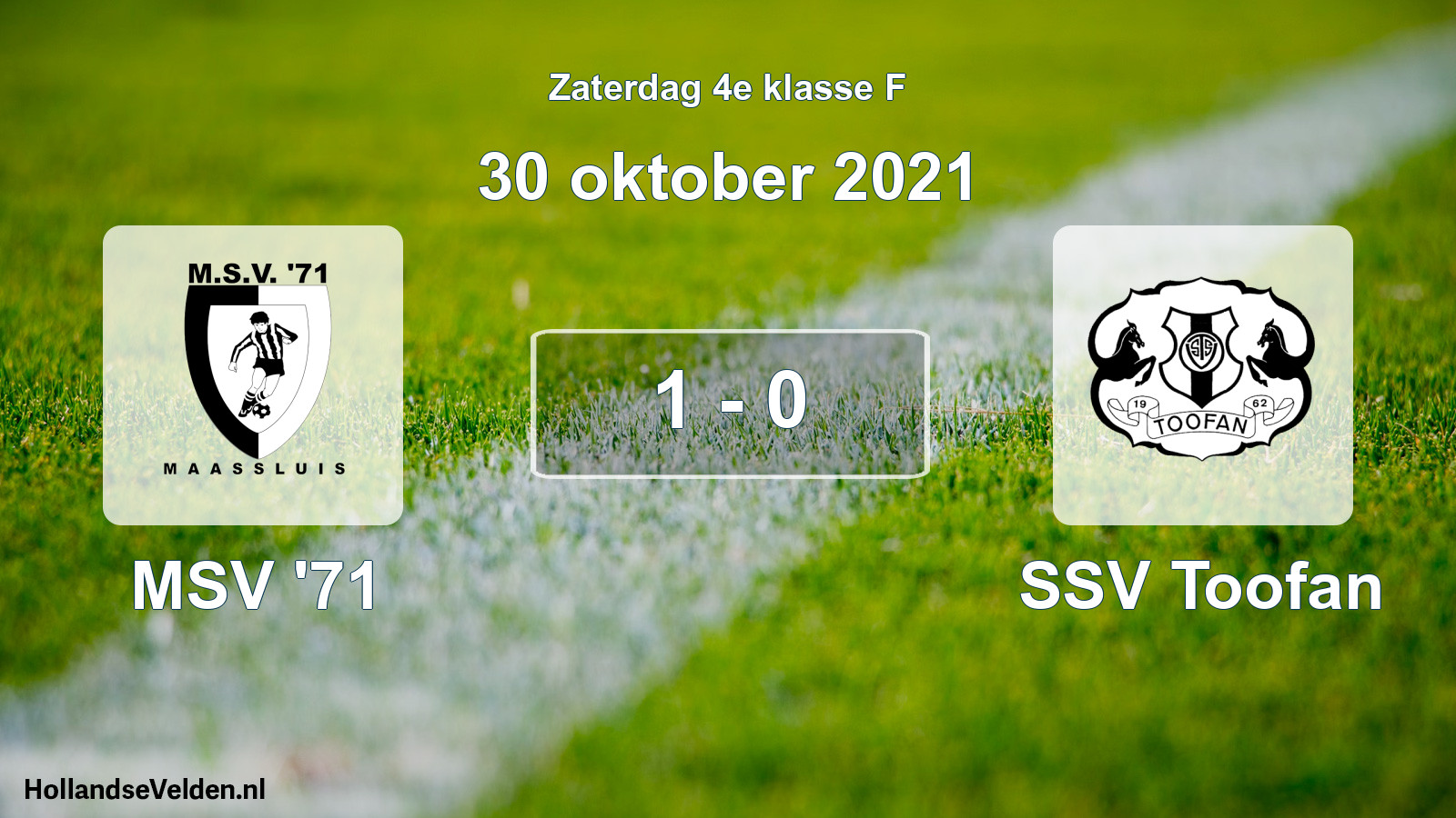Total number of matches played: MSV '71 - SSV Toofan 1 - 0 (30 October 2021)