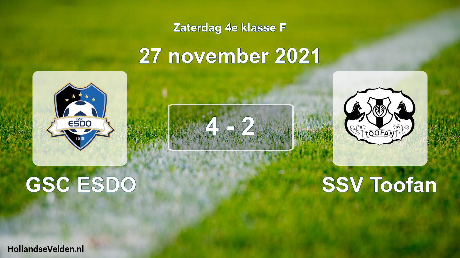 Total number of matches played: GSC ESDO - SSV Toofan 4 - 2 (27 November 2021)