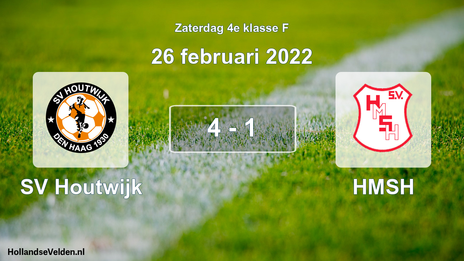 Total number of matches played: SV Houtwijk - HMSH 4 - 1 (26 February 2022)