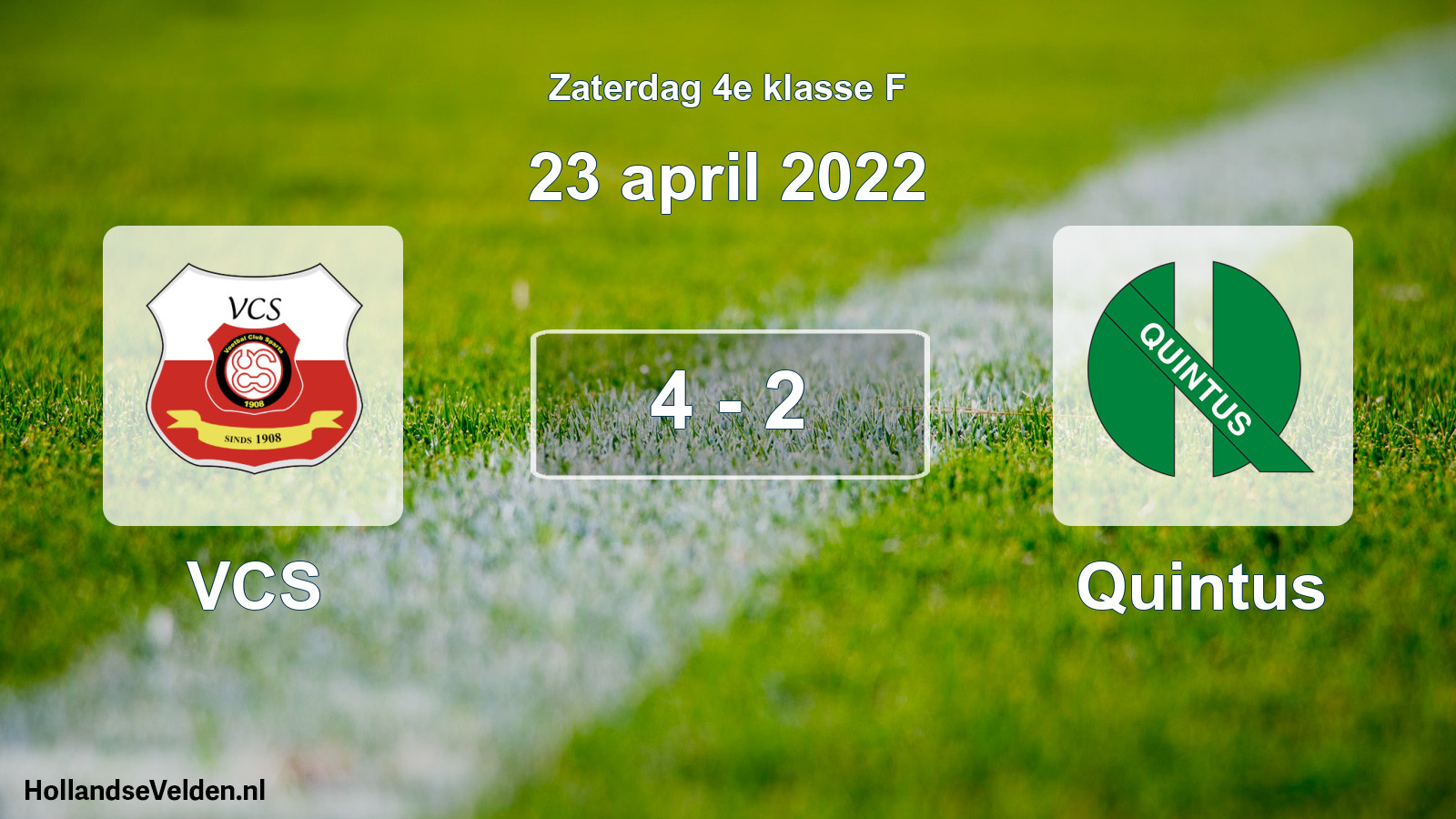 Total number of matches played: VCS - Quintus 4 - 2 (23 April 2022)