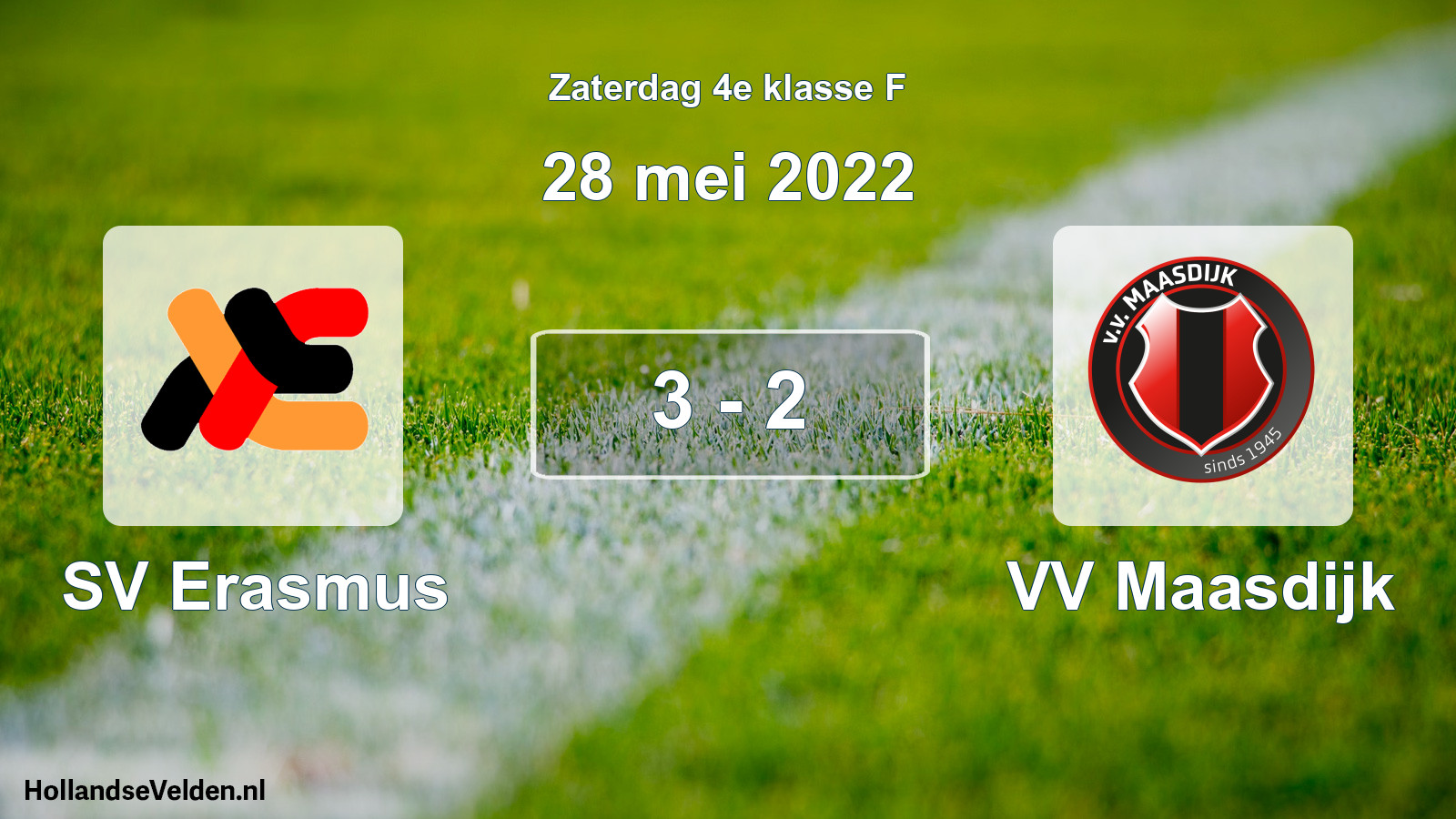 Total number of matches played: SV Erasmus - VV Maasdijk 3 - 2 (28 May 2022)