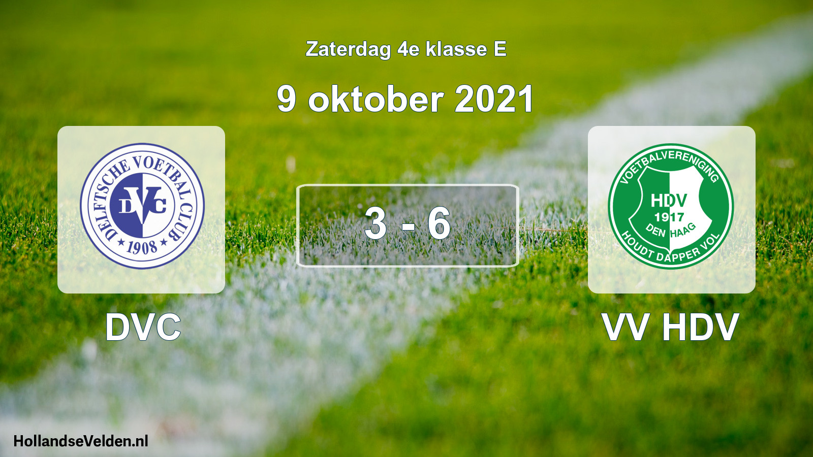 Total number of matches played: DVC - VV HDV 3 - 6 (9 October 2021)