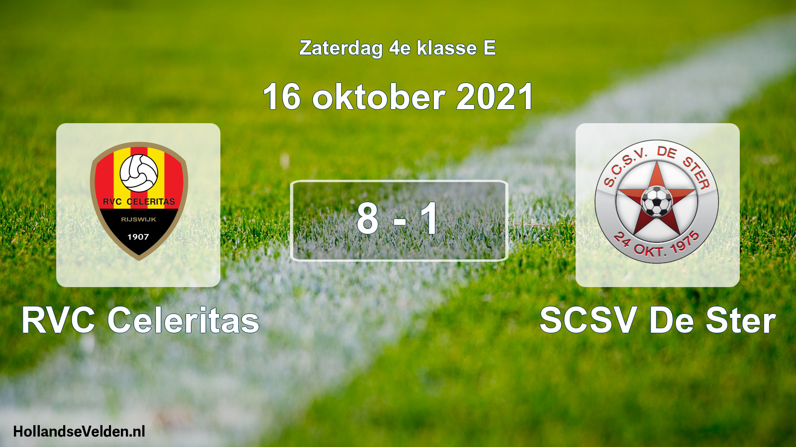 Total number of matches played: RVC Celeritas - SCSV De Ster 8 - 1 (16 October 2021)
