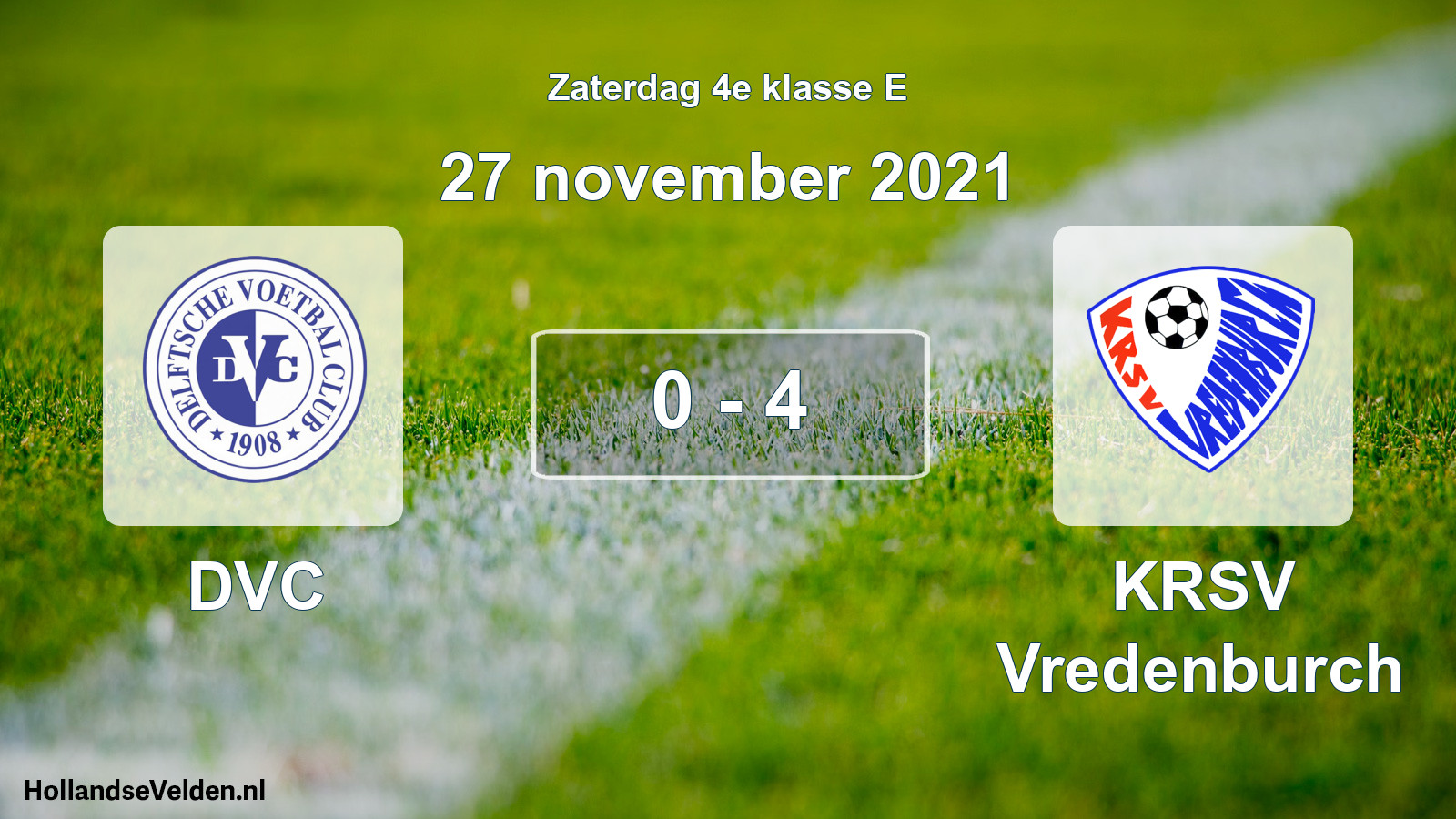 Total number of matches played: DVC - KRSV Vredenburch 0 - 4 (27 November 2021)