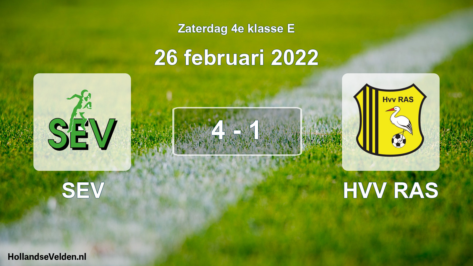 Total number of matches played: SEV - HVV RAS 4 - 1 (26 February 2022)