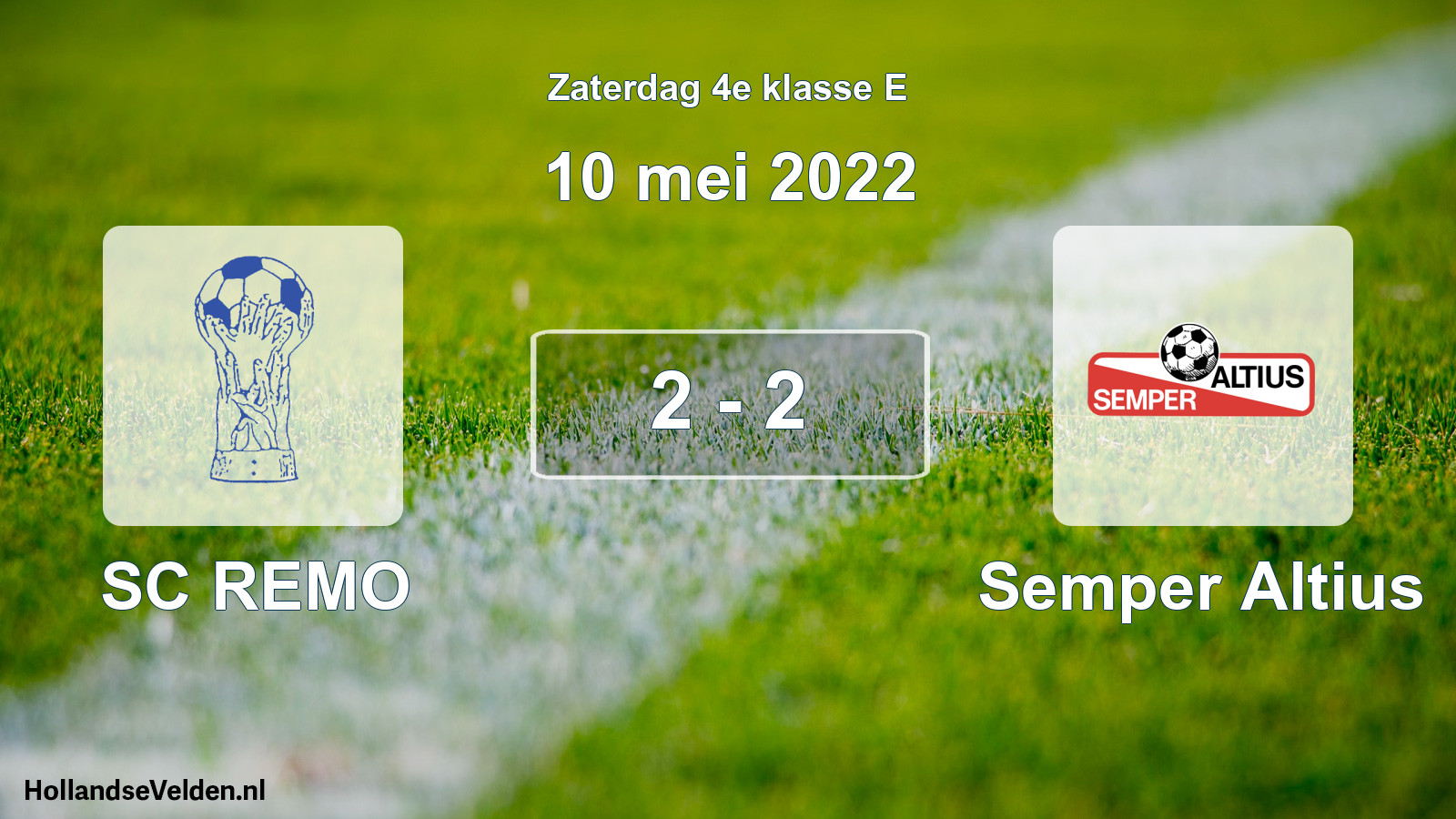 Total number of matches played: SC REMO - Semper Altius 2 - 2 (10 May 2022)