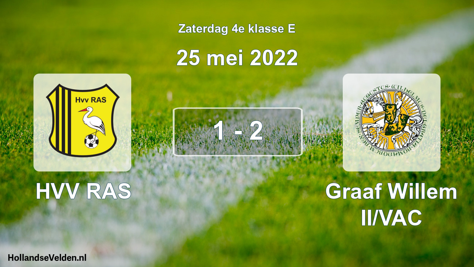 Total number of matches played: HVV RAS - Graaf Willem II/VAC 1 - 2 (25 May 2022)