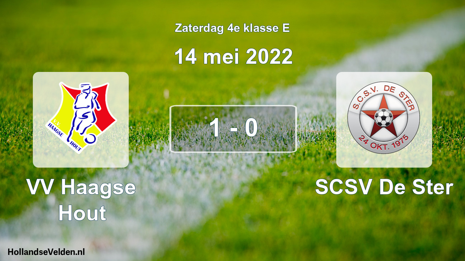 Total number of matches played: VV Haagse Hout - SCSV De Ster 1 - 0 (14 May 2022)