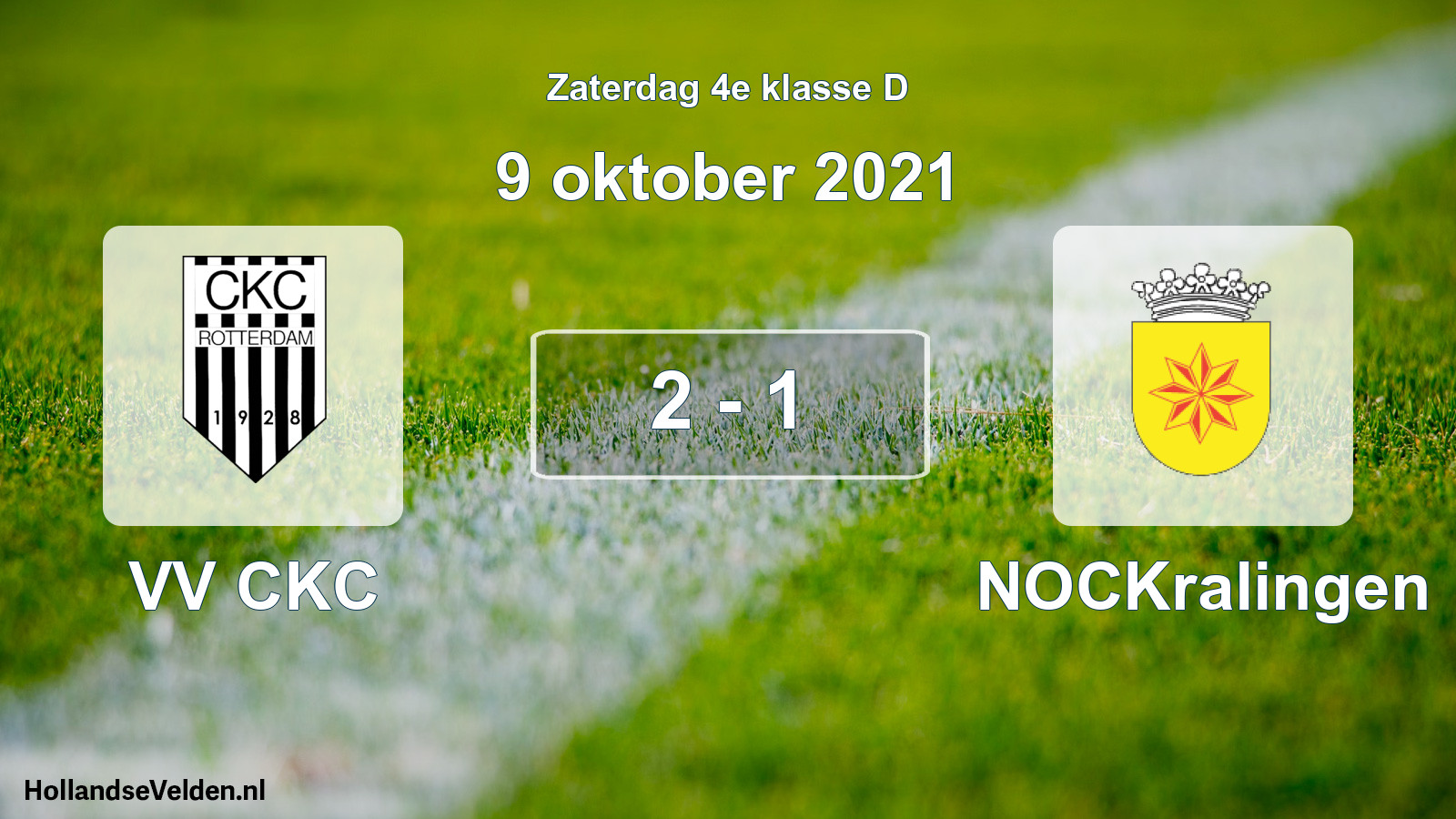 Total number of matches played: VV CKC - NOCKralingen 2 - 1 (9 October 2021)