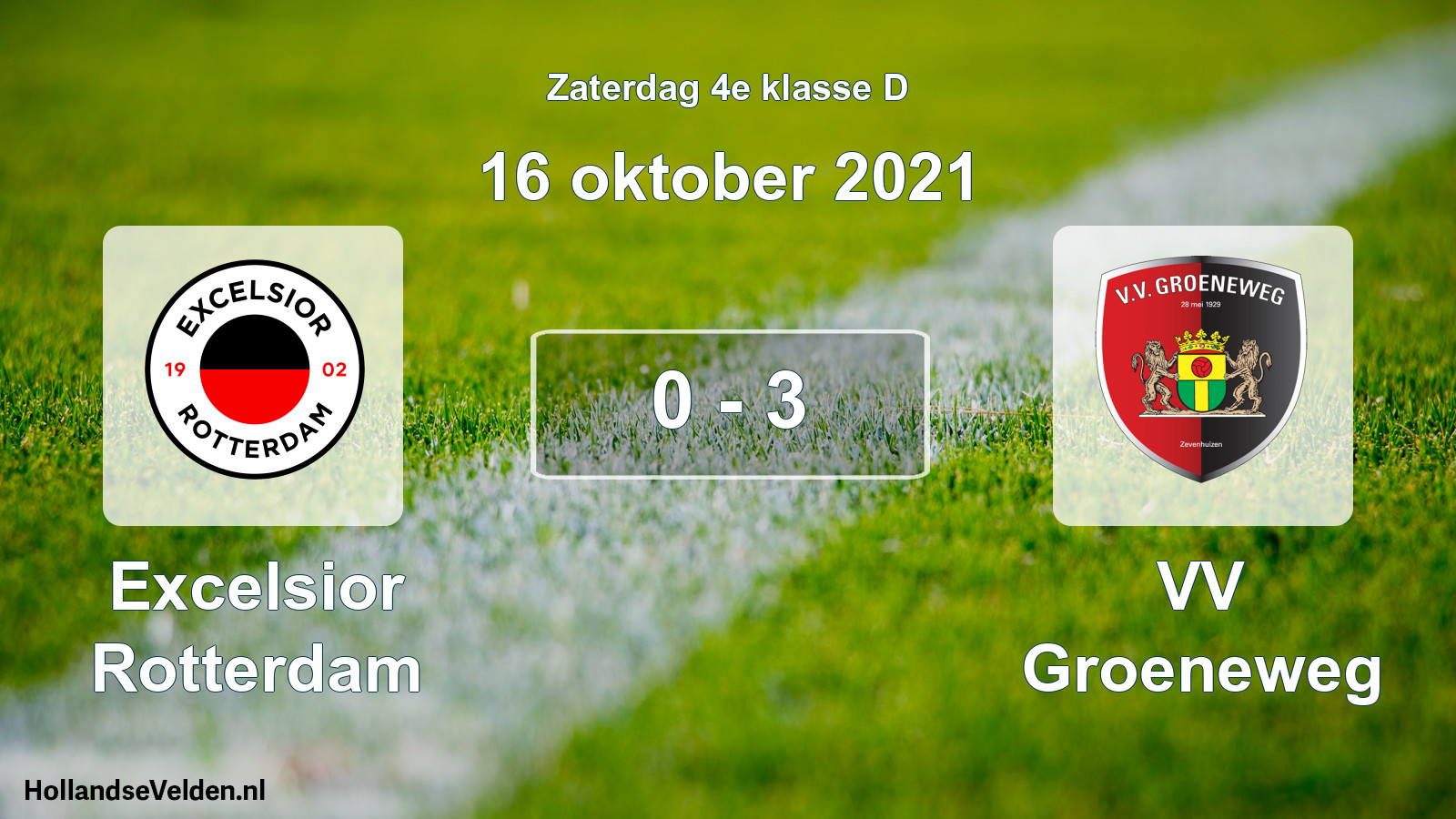 Total number of matches played: Excelsior Rotterdam - VV Groeneweg 0 - 3 (16 October 2021)