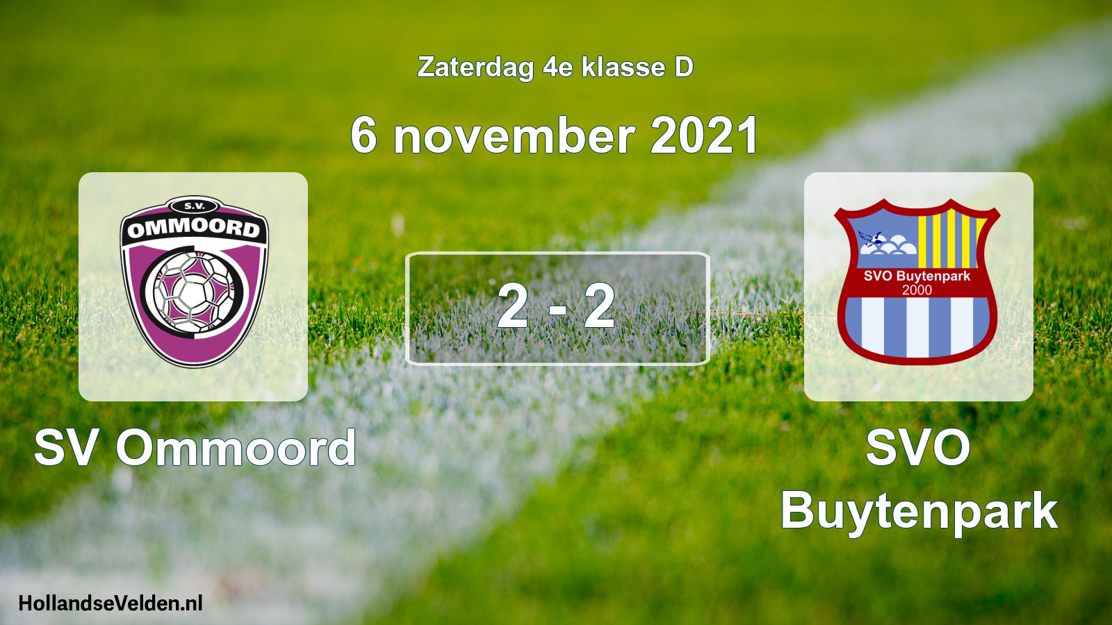 Total number of matches played: SV Ommoord - SVO Buytenpark 2 - 2 (6 November 2021)