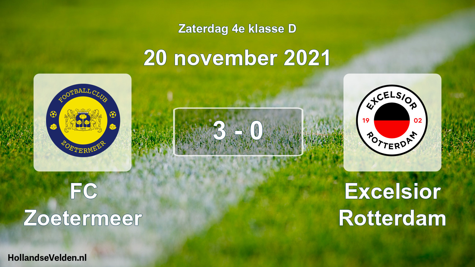 Gespeelde wedstrijd: FC Zoetermeer - Excelsior Rotterdam 3 - 0 (20 november 2021)