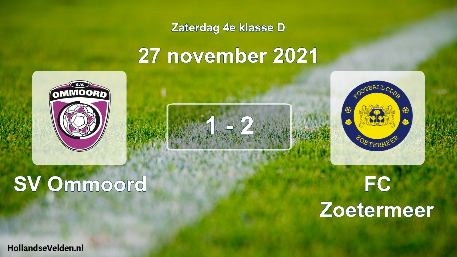 Total number of matches played: SV Ommoord - FC Zoetermeer 1 - 2 (27 November 2021)