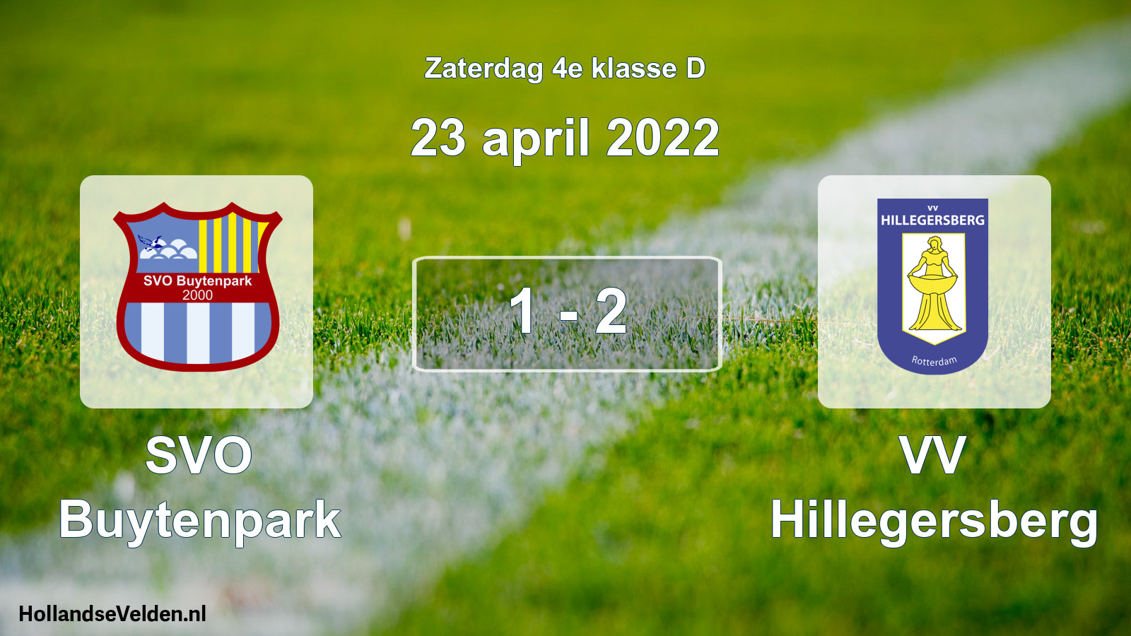 Total number of matches played: SVO Buytenpark - VV Hillegersberg 1 - 2 (23 April 2022)