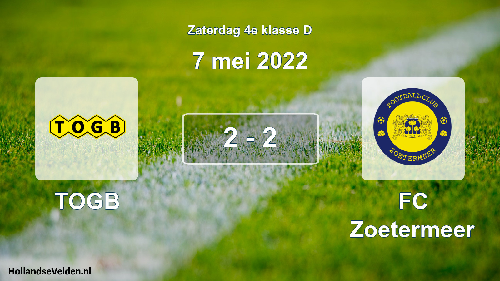 Total number of matches played: TOGB - FC Zoetermeer 2 - 2 (7 May 2022)