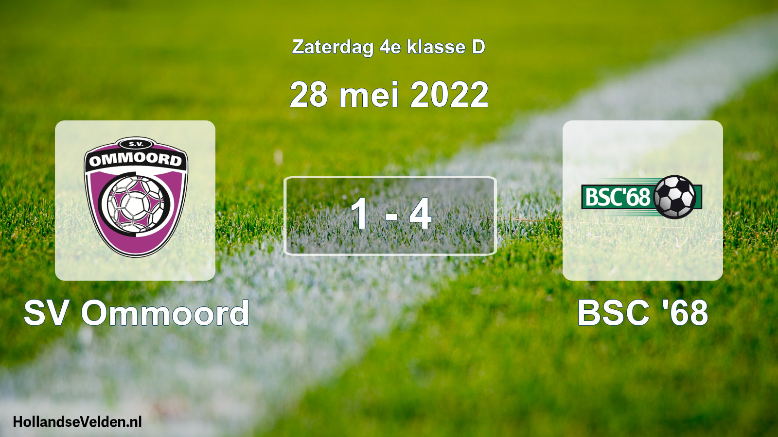 Total number of matches played: SV Ommoord - BSC '68 1 - 4 (28 May 2022)
