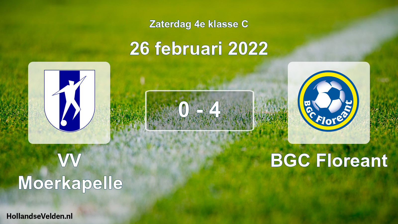 Total number of matches played: VV Moerkapelle - BGC Floreant 0 - 4 (26 February 2022)