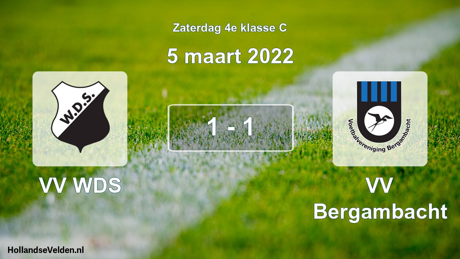 Total number of matches played: VV WDS - VV Bergambacht 1 - 1 (5 March 2022)
