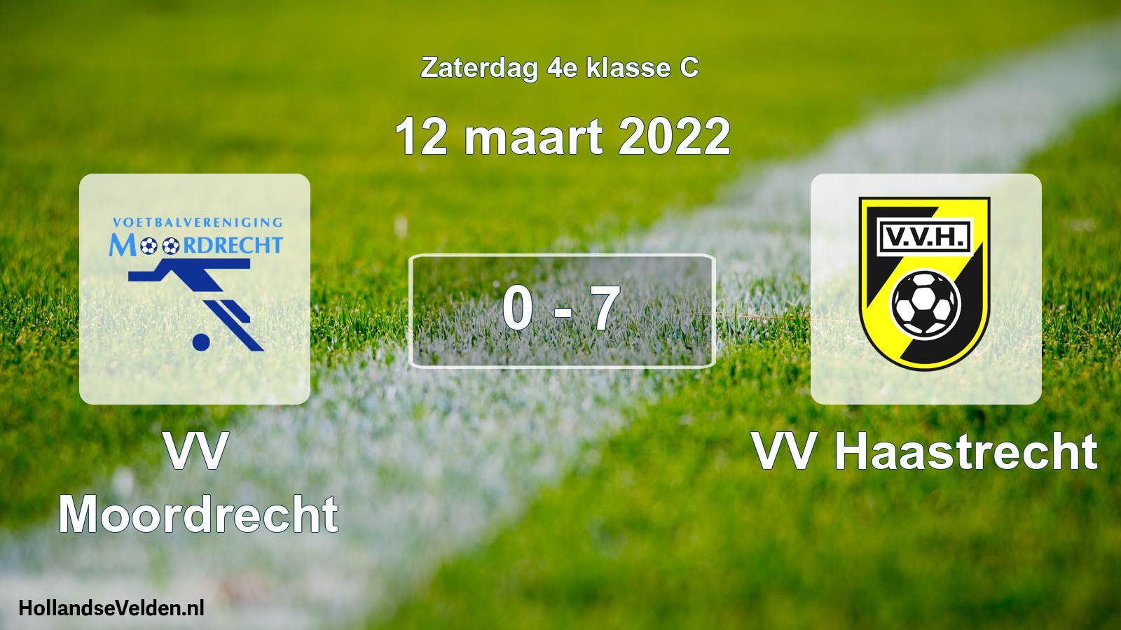 Total number of matches played: VV Moordrecht - VV Haastrecht 0 - 7 (12 March 2022)